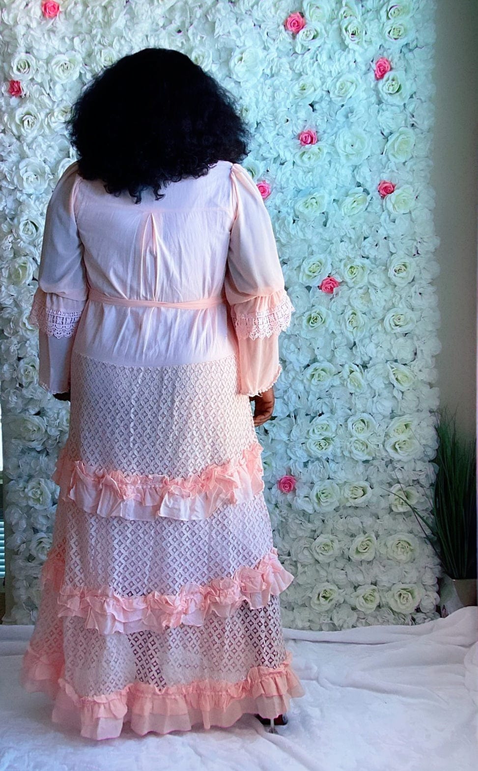 Vintage Ruffle Maxi Dress